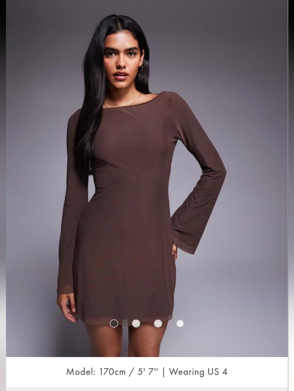 Princess Polly Lukea Brown Mini Dress